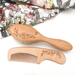 Hairbrush & Comb Set - Vintage Floral