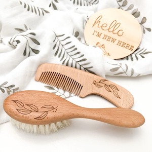 Hairbrush & Comb Set - Natural Foliage