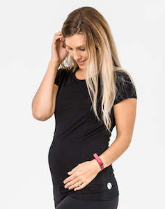 Baby wear: Breastfeeding Tee - Bamboo Workout Black