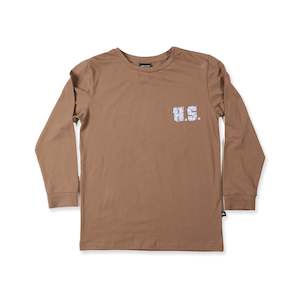 Boys Long Sleeve Tee - Chocolate Brown