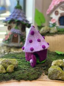 Felt Tiny Tooth Fairy Home - Dark Purple