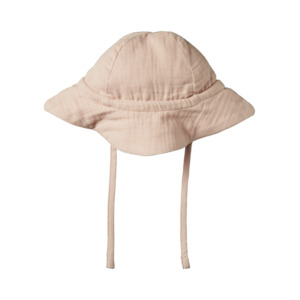 Crinkle Muslin Sunhat - Rose Dust Crinkle