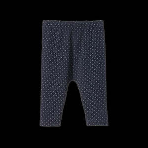 Baby wear: Leggings - Navy Mini Dot