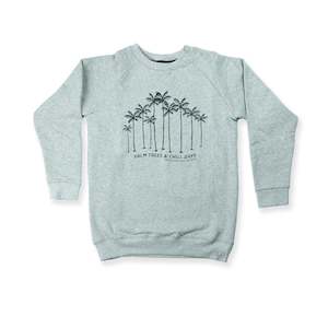 Palm Trees & Chill Days Raglan Crew Greymarle