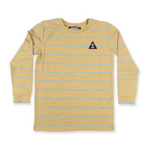 Baby wear: Stripe Long Sleeve Tee Brown Stripe