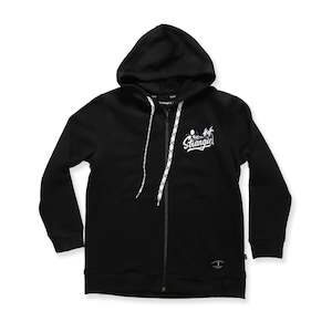 Stranger zip hood - black