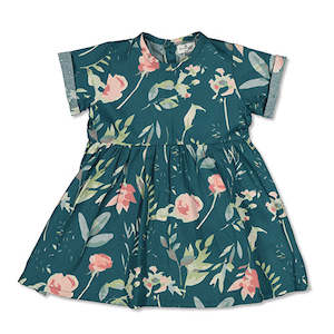 Baby wear: Mila Dress - Green Leavings