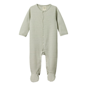 Baby wear: Cotton Stretch & Grow - Nettle Pinstripe