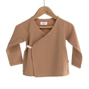 Baby wear: Essentials Kimono Top - Tawny Brown