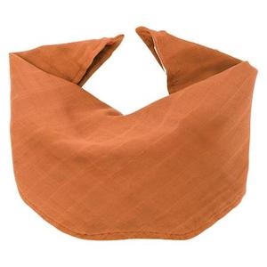 Baby wear: Muslin Bib/Burping Cloth Rust