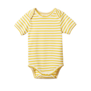 Cotton Short Sleeve Bodysuit - Sunburst Sailor Stripe