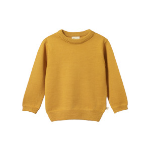 Baby wear: Merino Knit Pullover Yellow Sun