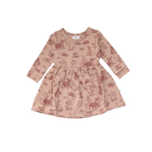 Baby wear: Long Sleeve Dress - Forest Friends