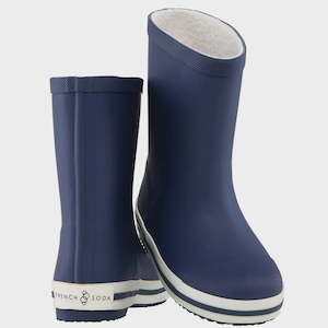 Navy Kids Rubber Gumboots