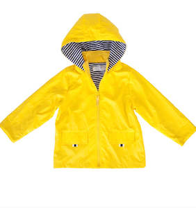 Baby wear: Yellow Zip Unisex Raincoat