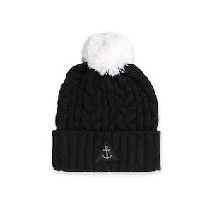 Cable Beanie - Black