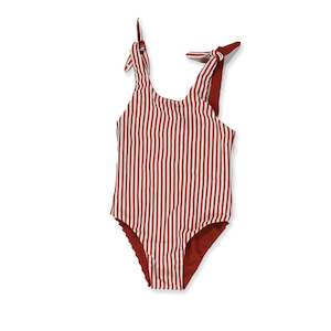 Baby wear: Peppa Reversible Swimwear - Rust Stripe