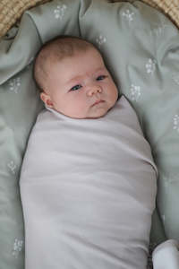 Merino & Bamboo Baby Swaddle - Pebble