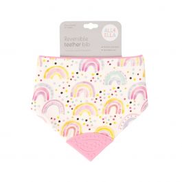 Bandana Bib with Silicone - Watercolour Rainbow