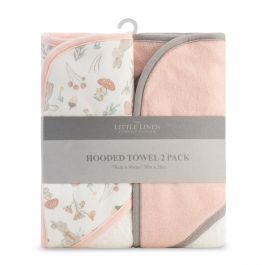 Little Linen Hooded Towel 2pk - Harvest Bunny