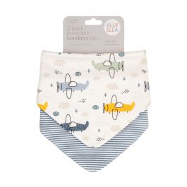 Bandana Bibs 2pk - Plane