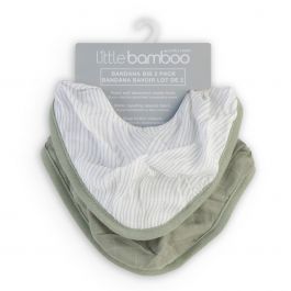 Little Bamboo Muslin Bib 2pk - Bayleaf