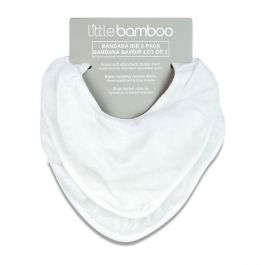 Little Bamboo Muslin Bib 2pk - Natural