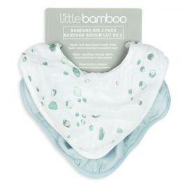 Little Bamboo Muslin Bib 2Pk Whisper