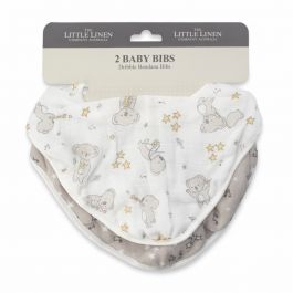 Wholesale trade: Little Linen Muslin Bib 2pk - Cheeky Koala