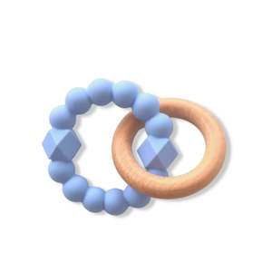 Jellystone Moon Teether Soft Blue