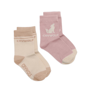 Crywolf Sock 2 pack Blush/Camel