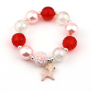 Bubblegum Bella Reindeer Red Bracelet