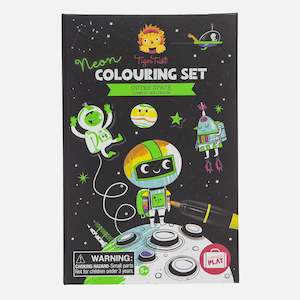 Tiger Tribe Neon Colouring Set - Space