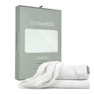 Care: Little Bamboo Hooded Towel White Natural