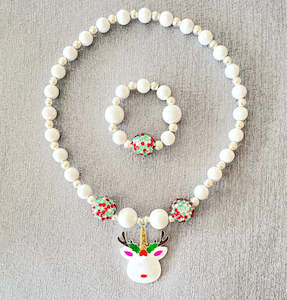 Bubblegum Bella Prancer Unicorn Necklace & Bracelet Set