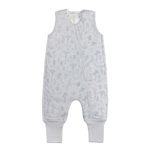 Baby wear: Woolbabe Duvet Weight Sleeping Suit - Pebble Wilderness - Sizes 1, 2, 3 years