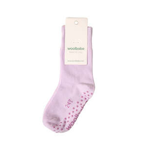 Baby wear: Woolbabe Merino & Organic Cotton Sleepy Socks - Mauve