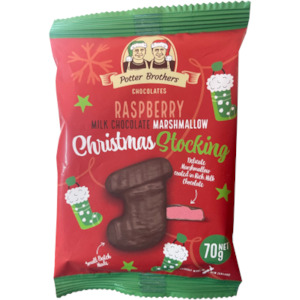 Potter Brothers Raspberry Milk Chocolate Marshmallow Christmas Stocking