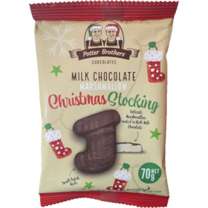 Potter Brothers Vanilla Milk Chocolate Marshmallow Christmas Stocking