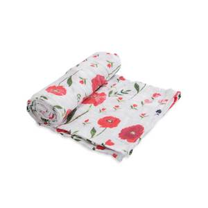 Little Unicorn Cotton Muslin Swaddle - Summer Poppy