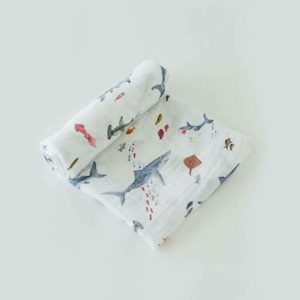 Little Unicorn Cotton Muslin Swaddle - Shark