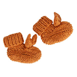 Baby wear: Acorn Cottontail Booties - Caramel