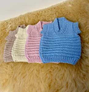 Baby wear: 100% Pure Merino Singlet (00000) - Choose Your Colour