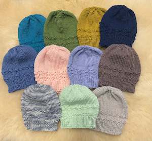 Baby wear: 100% Pure Merino Newborn Beanie - Choose your colour