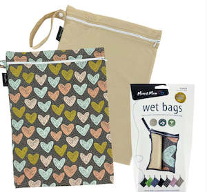 Mum2mum Wetbags Twin Pack - Dark Heart & Wheat