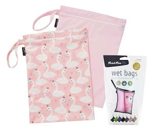 Mum2mum Wetbags Twin Pack - Swans & Pink