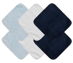 Mum2mum Face Washers - Pack of Six - Boy Mix