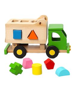 Discoveroo Wooden Sort n' Tip Garbage Truck