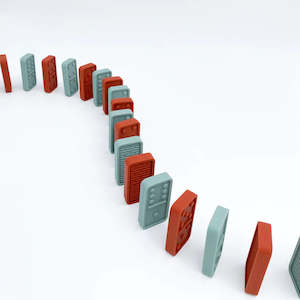 Petite Play Silicone Dominoes Sets - Choose your colour - Display Box