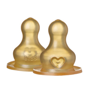 Baby wear: BIBS Bottle Nipple Replacement 2 PACK - Choose from Slow or Medium Flow